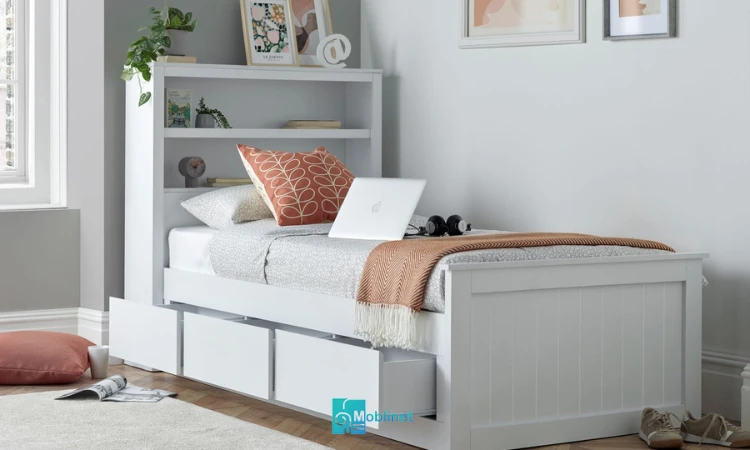 تصویر تخت خواب قفسه دار