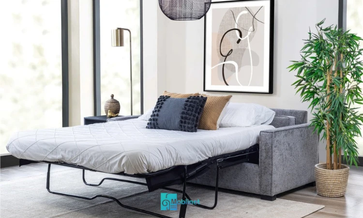 تصویر مبل تختخواب شو در فضای کوچک