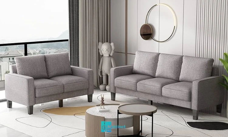 تصویر دکور خانه با رنگ های طوسی روشن و فیلی